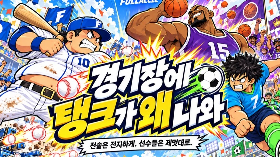 경기장에 탱크가 왜 나와